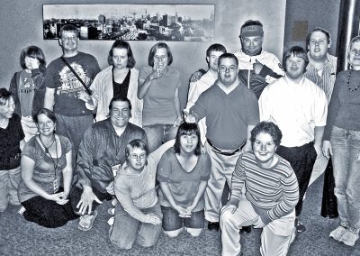 Group photo of Percussion -n- Performance students with Jamison and Kris Edwards