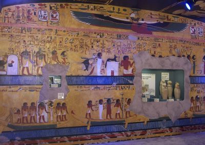 painted wall replica of Seti's tomb in Egypt