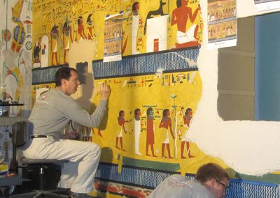 David Orr paints Egyptian figures