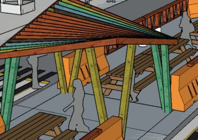 Design Sketch of Outdoor Cafe pergola