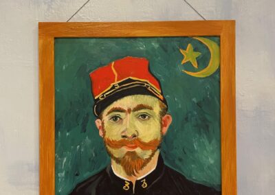 Replica of Van Gogh painting Portrait of Milliet Second Lieutenant Of the Zouaves