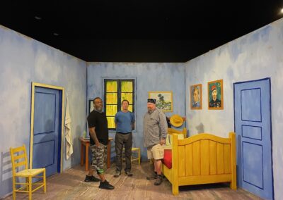 Gary Gee David Orr and Andrew Hastings in Van Gogh's Bedroom