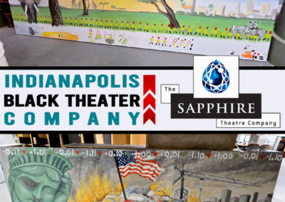 Savanna and urban destruction theater murals