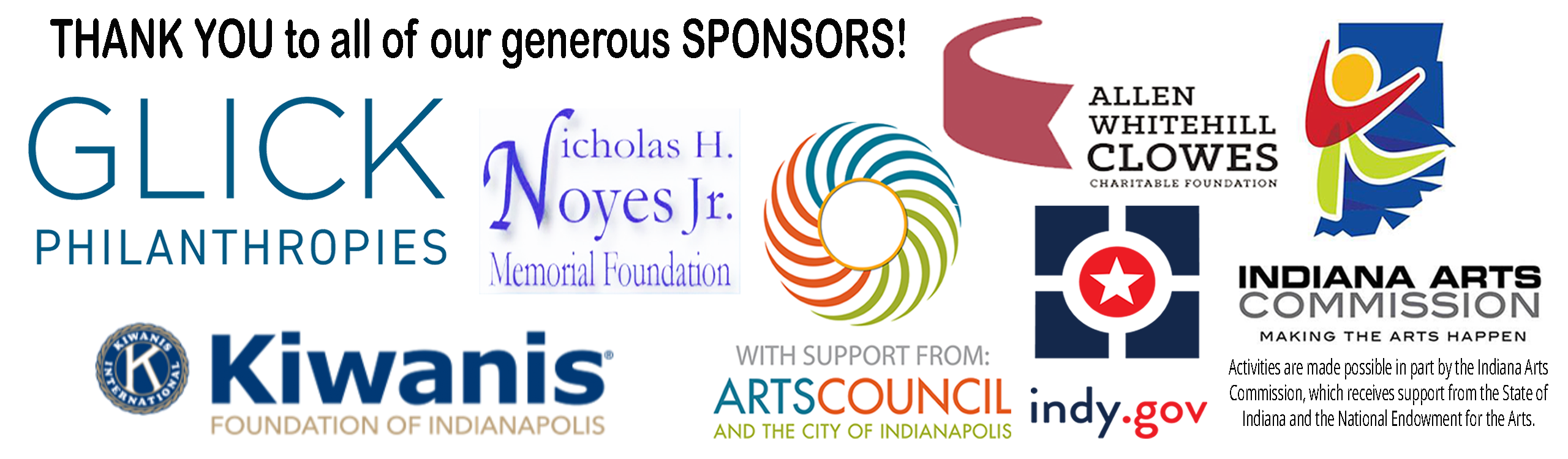 Thank You to our funders